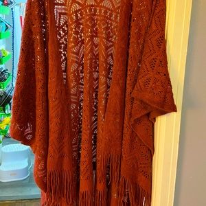 Plus size, knit Ruana